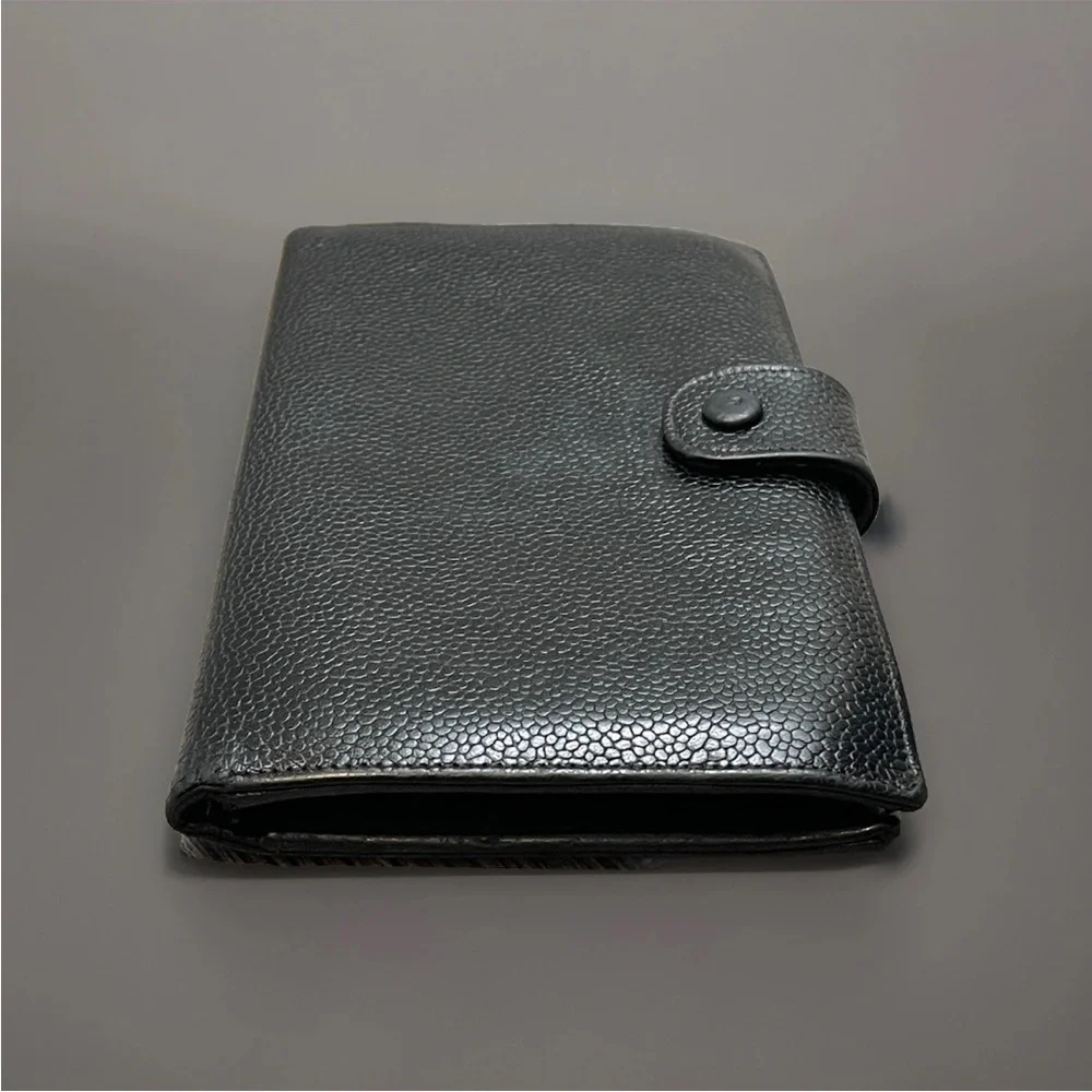 SOLD Vintage Chanel CC Black Caviar Leather Continental Long Wallet Clutch - Picture 8 of 16